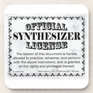 Porta-copo Licença do Synthesizer