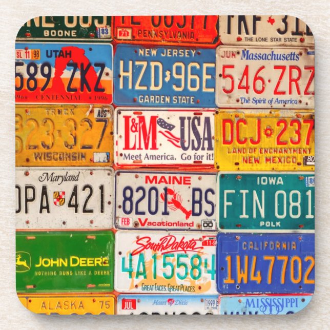 Porta-copo Licença dos Estados Unidos Plates Art America (Frente)