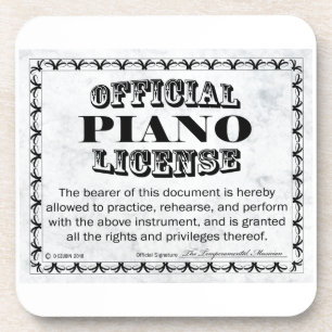Porta-copo Licença Piano
