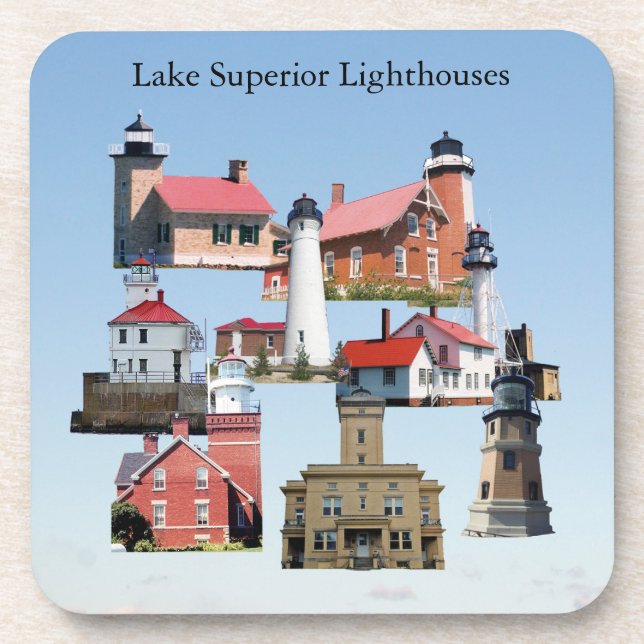 Porta-copo Lighthouses do Lago Superior coaster (Frente)