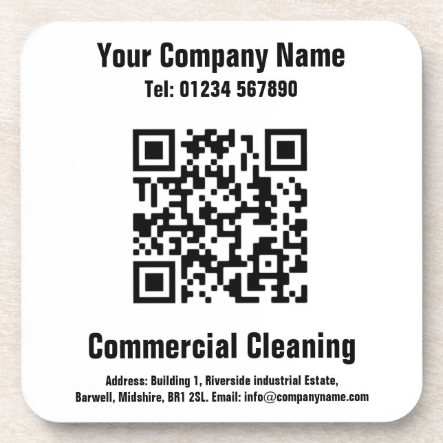 Porta-copo Limpando Design de código QR (Frente)