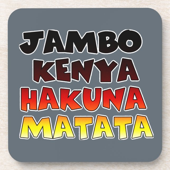 Porta-copo Linda Jambo Kenya Hakuna Matata Lovely Art (Frente)