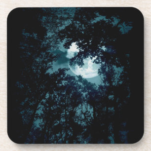Porta-copo Linda Lua brilha pelas árvores