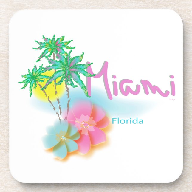 Porta-copo Linda Miami Florida (Frente)