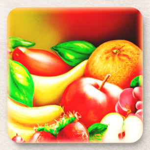 Porta-copo Linda pintura de Frutas Tropicais. Comprar Agora