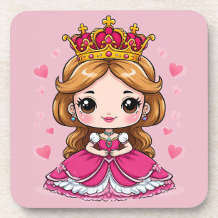 Porta-copo Linda Princesa de Desenho Animado com Vestido Rosa