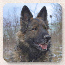 Porta-copo lindo cachorrinho preto e German shepherd bronzead