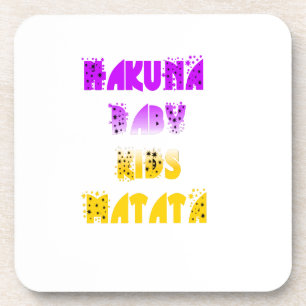 Porta-copo Lindo Roxo e Amarelo Hakuna Matata Bebê Crianças G