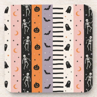 Porta-copo Lindo Travesseiro de Halloween com Listras Vertica