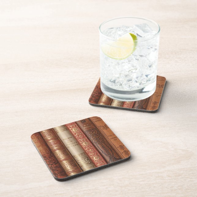 Porta-copo Lindos Espinheiros de Livros (bege) (Lado Direito)