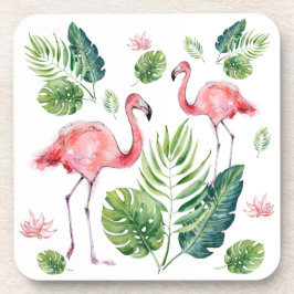 Porta-copo Lindos flamingos cor-de-rosa