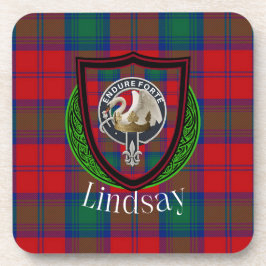 Porta-copo Lindsay Scottish Clan Tartan & Crest