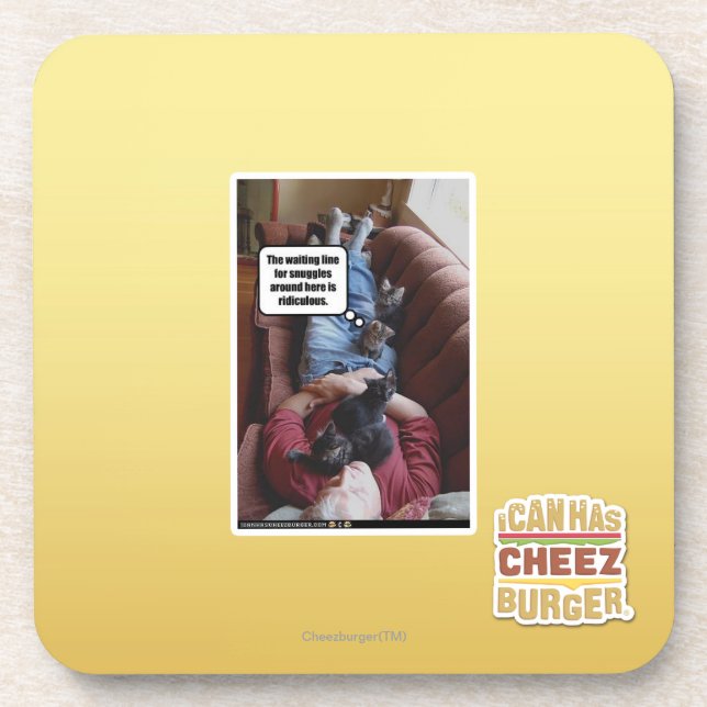 Porta-copo Linha de espera para snuggles (Frente)