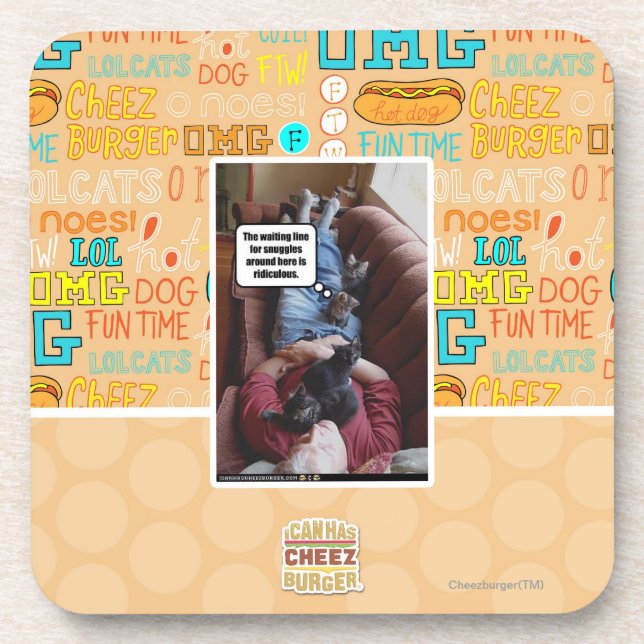 Porta-copo Linha de espera para snuggles (Frente)