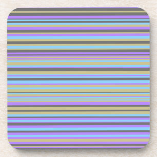 Porta-copo Linhas roxas, bege, cinzentas e azuis