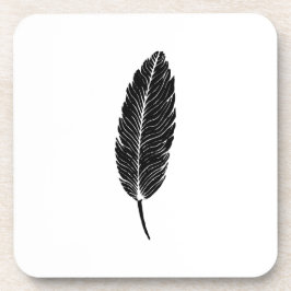 Porta-copo Linoco de pena russa preto-e-branco