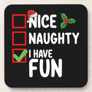 Porta-copo Lista de Natal do Papai Noel Divertida Bonito Trav