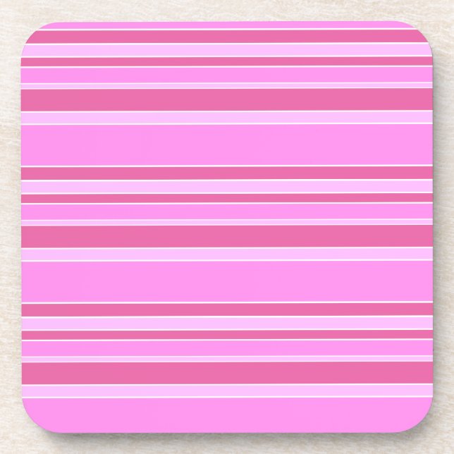 Porta-copo Listras cor-de-rosa (Frente)
