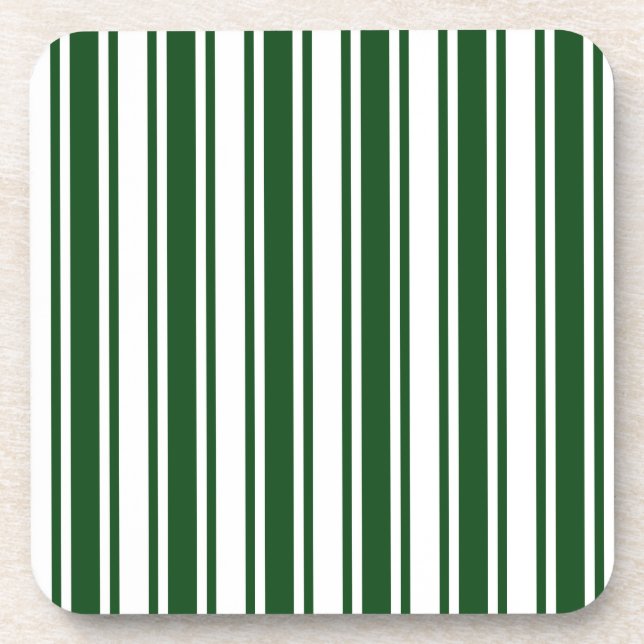 Porta-copo Listras de doces verdes e brancas escuras (Frente)