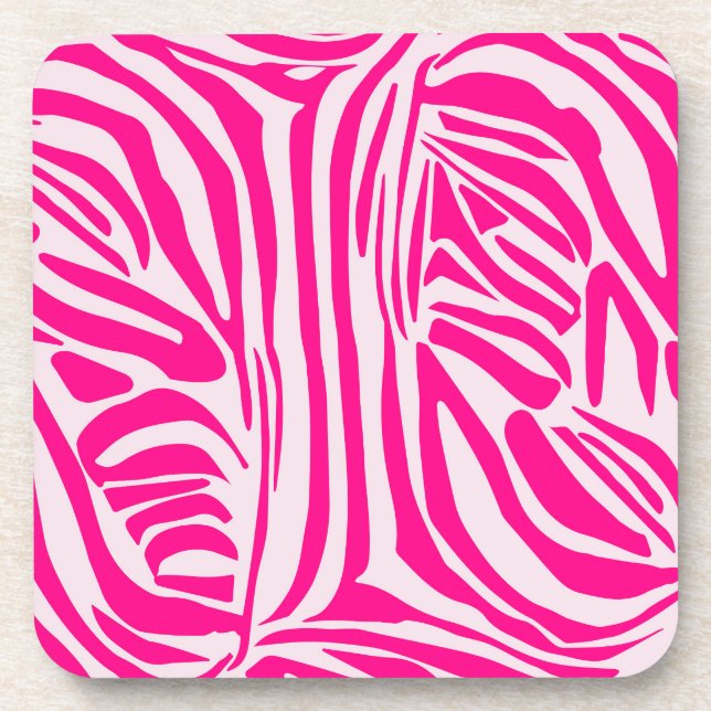 Porta-copo Listras de zebra rosa (Frente)