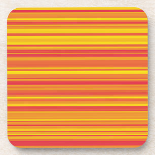Porta-copo Listras Laranja Vermelho Amarelo