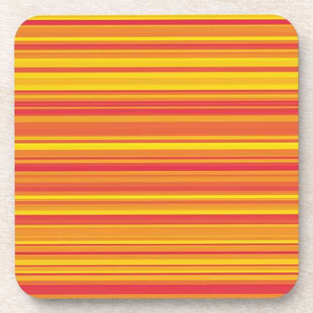 Porta-copo Listras Laranja Vermelho Amarelo (Frente)