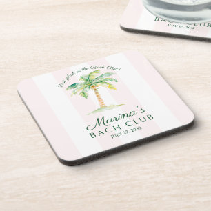 Porta-copo Listras Rosa Palm Beach Bach Club Chá de Noiva