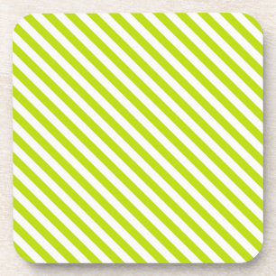 Porta-copo Listras Verde-Cartuxa e Branco
