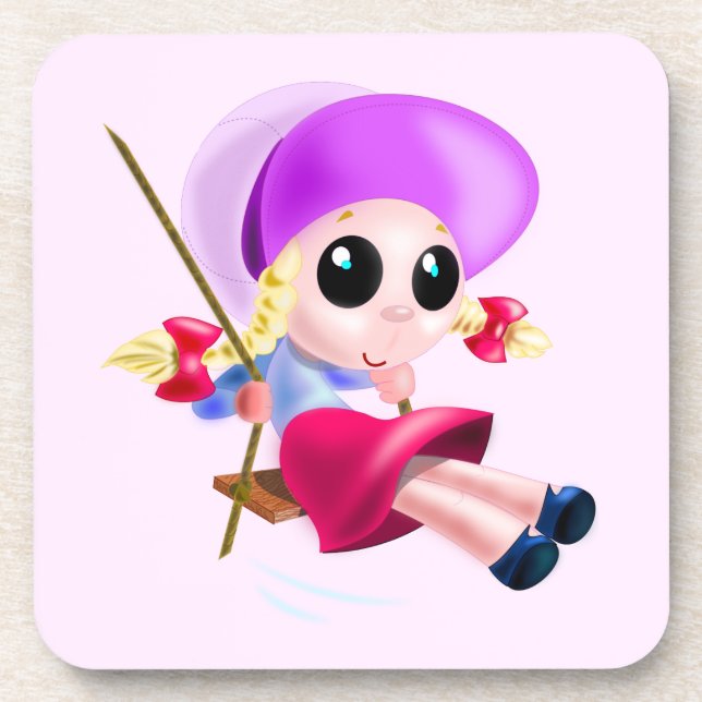 Porta-copo Little Girl Swing (Frente)