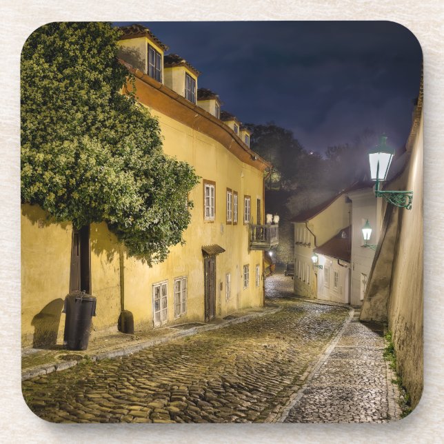 Porta-copo Little Quarter Street Night Hard Plastic Coaster (Frente)