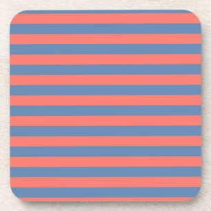 Porta-copo Lıving Coral e Linhas Horizontais azul Pacífico