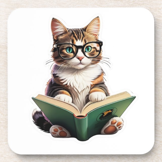 Porta-copo Livro de Leitura de Cat (Frente)