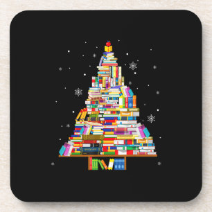 Porta-copo livro de Natal bibliotecário livro de livros aman