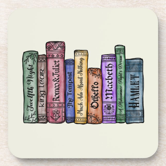 Porta-copo Livros Shakespeare n.o 1 (Frente)