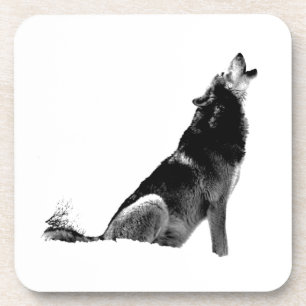 Porta-copo Lobo-de-Howling Branco-Preto