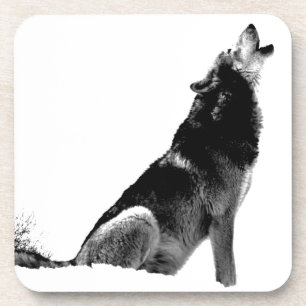 Porta-copo Lobo-de-Howling Branco-Preto