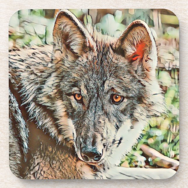 Porta-copo lobo de toons (Frente)