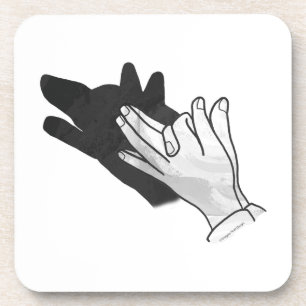 Porta-copo Lobo Silhueta Mão