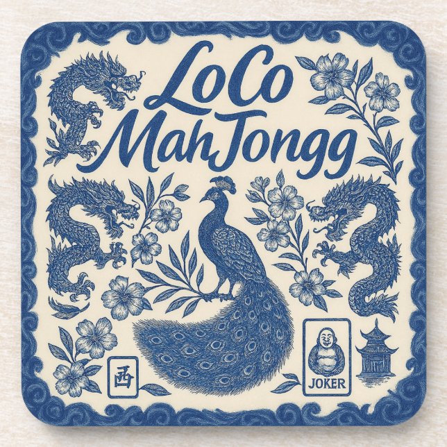 Porta-copo LoCo Mahjong Set of Coasters (Frente)