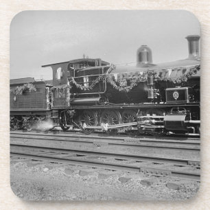Porta-copo locomotiva a vapor trem antigo ferroviário