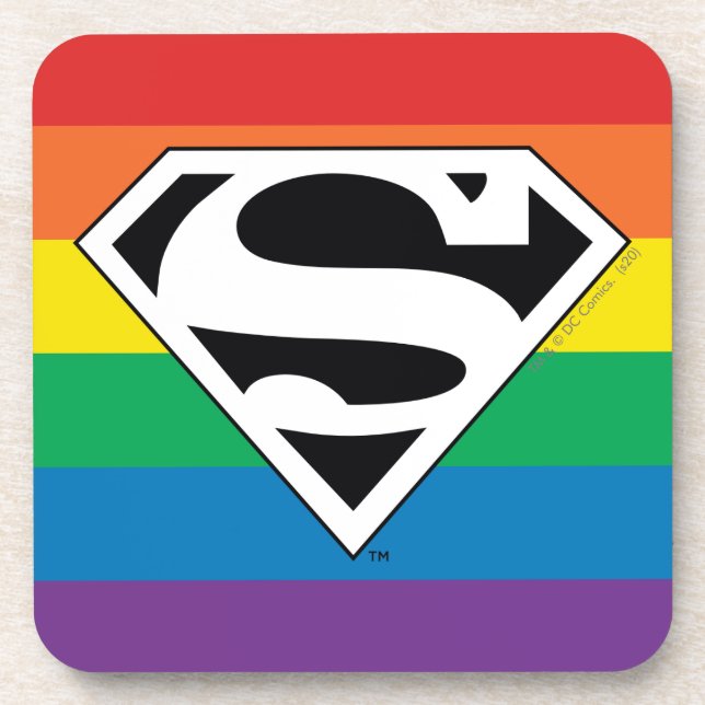 Porta-copo Logotipo do Super-Homem Rainbow (Frente)