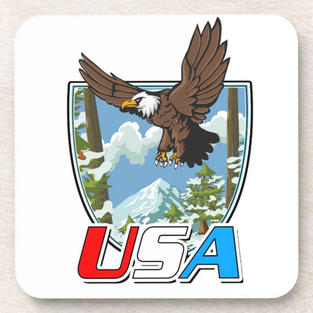 Porta-copo logotipo do USA Patriot (Frente)