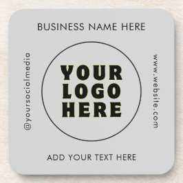 Porta-copo Logotipo e texto personalizados minimalistas simpl