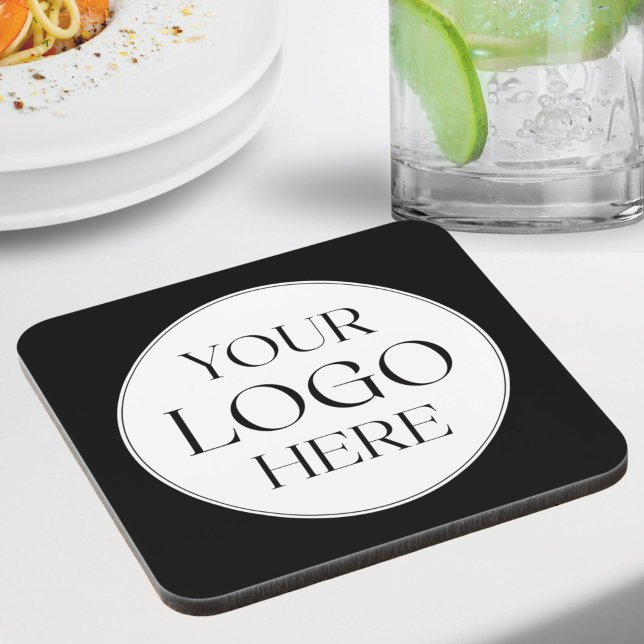 Porta-copo Logotipo Empresarial Personalizado Simples (Criador carregado)