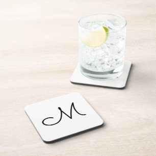 Porta-copo logotipo monograma simples e mínimo elegante pers