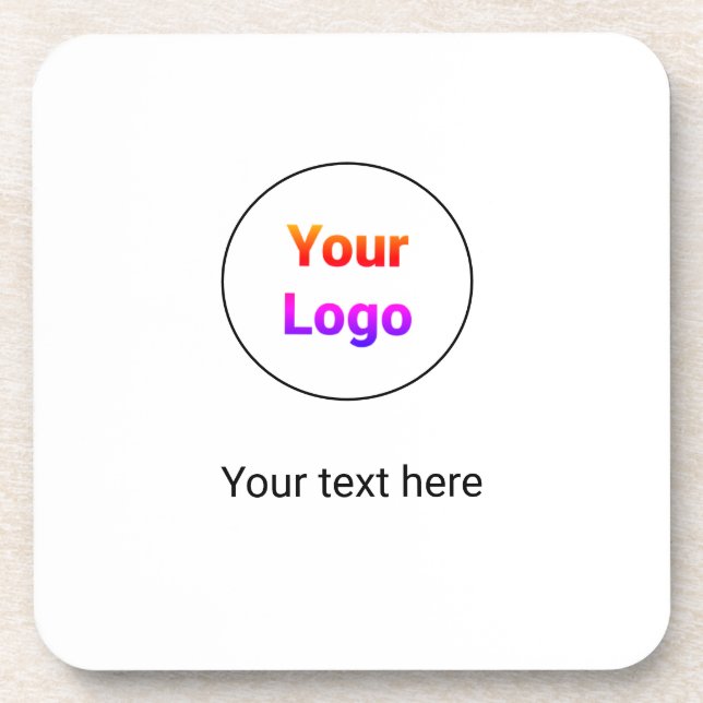 Porta-copo Logotipo personalizado simples e elegante aqui na  (Frente)