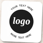 Porta-copo Logotipo Simples Com Empresa De Texto<br><div class="desc">Adicione seu próprio logotipo e escolha de texto a este design. Remova o texto superior ou inferior,  se preferir. Minimalista e profissional. Excelente para marcas de funcionários ou como promocional para seus clientes e clientes.</div>
