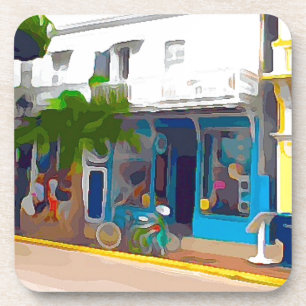 Porta-copo Lojas coloridas em Key West