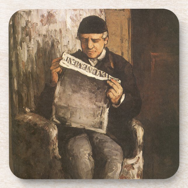 Porta-copo Louis Auguste Cezanne Pai Da Leitura Artista (Frente)