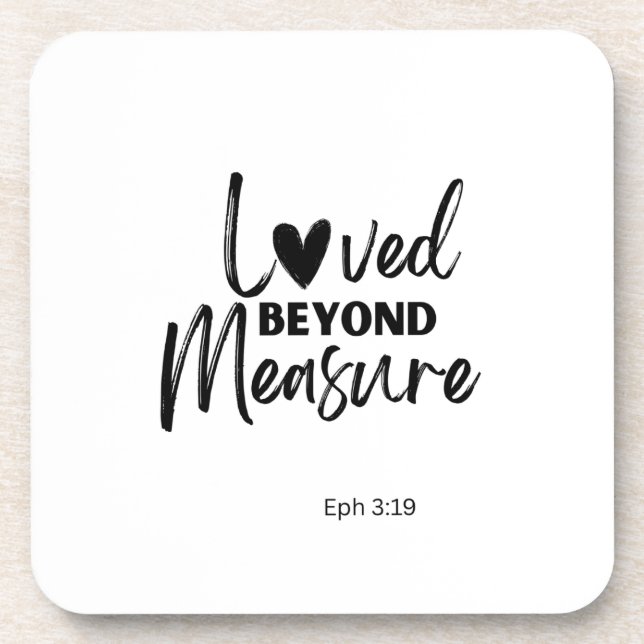Porta-copo Love beyond measure Eph 3:19 (Frente)